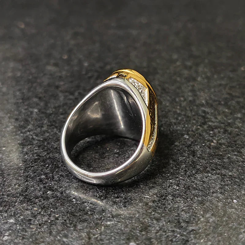 Silver Gold Oval Medusa