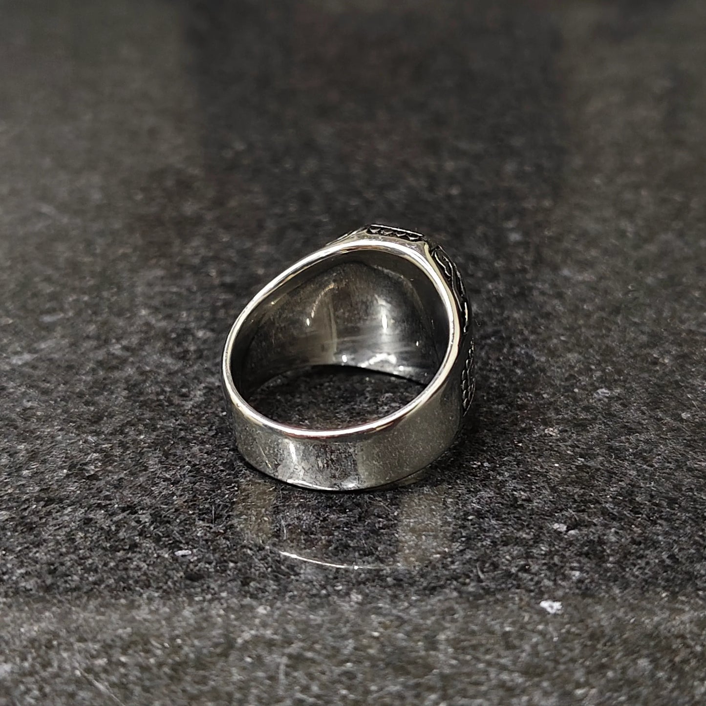 Silver Medusa Pattern Ring