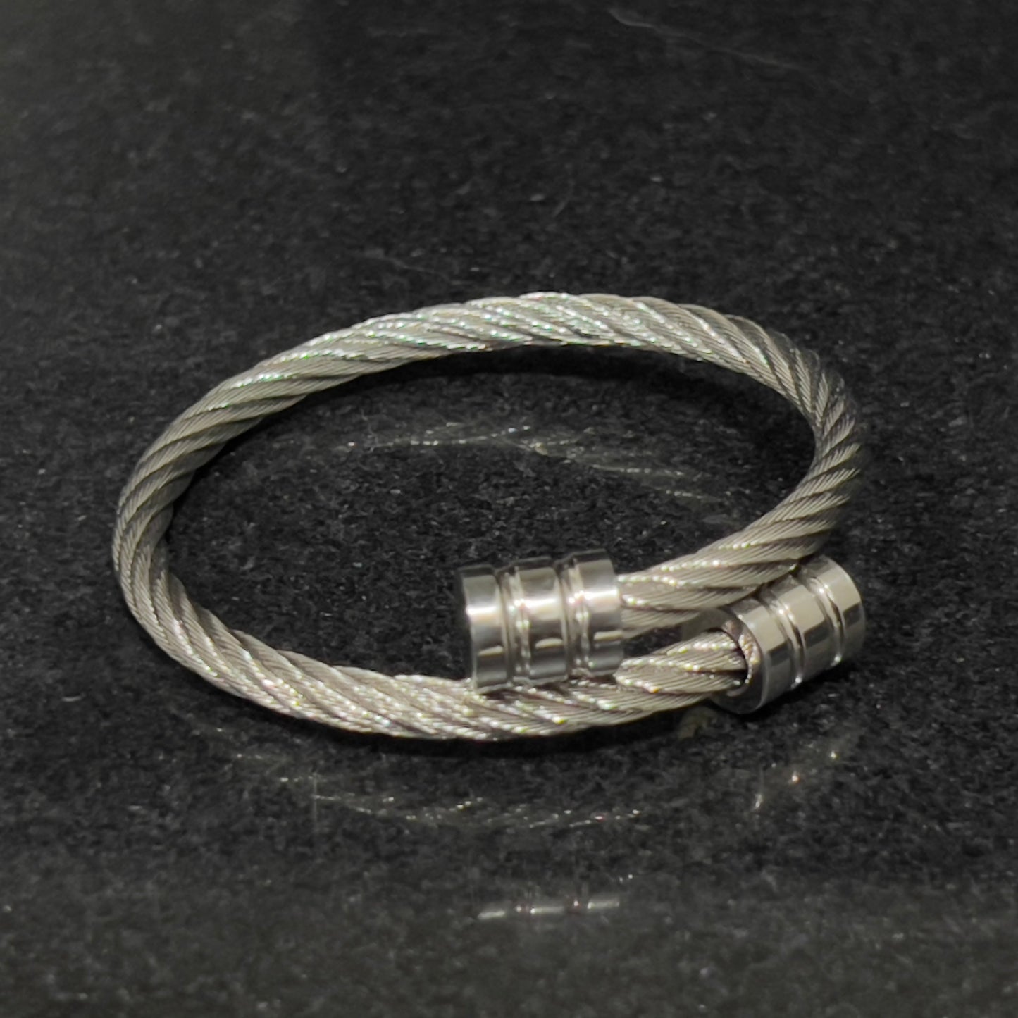 Silver Cuff Titanium Steel Bracelets for Men