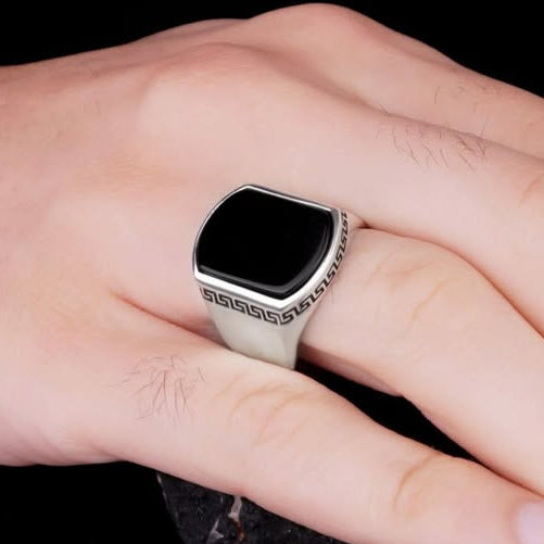Silver Versace Medusa Ring