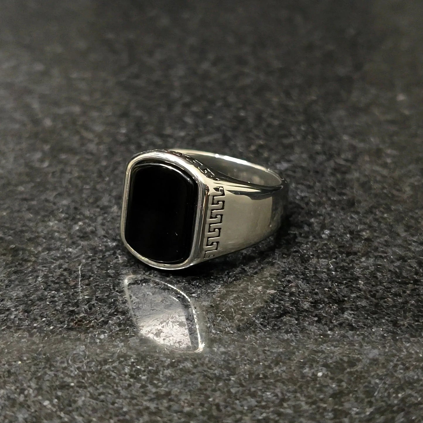 Silver Versace Medusa Ring