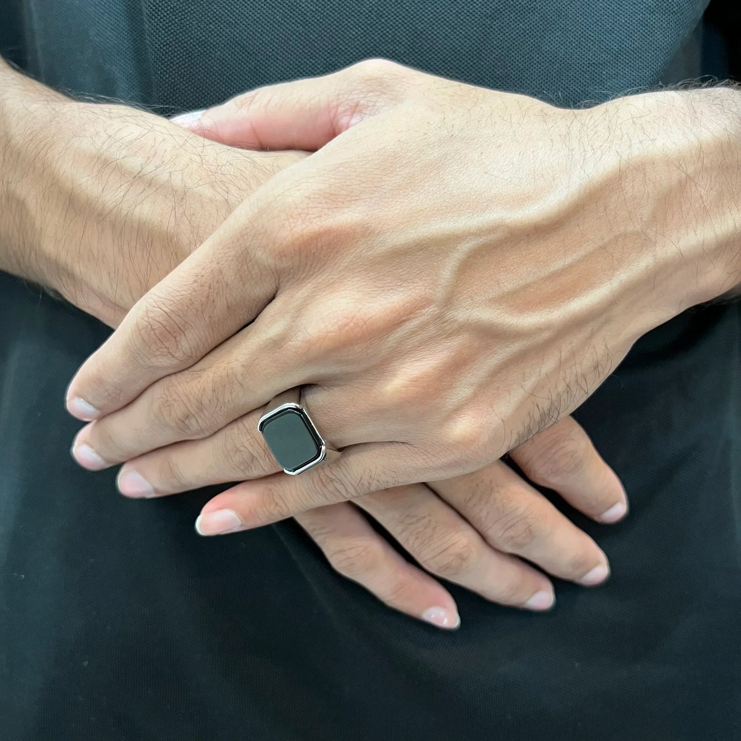 Silver Onyx Ring