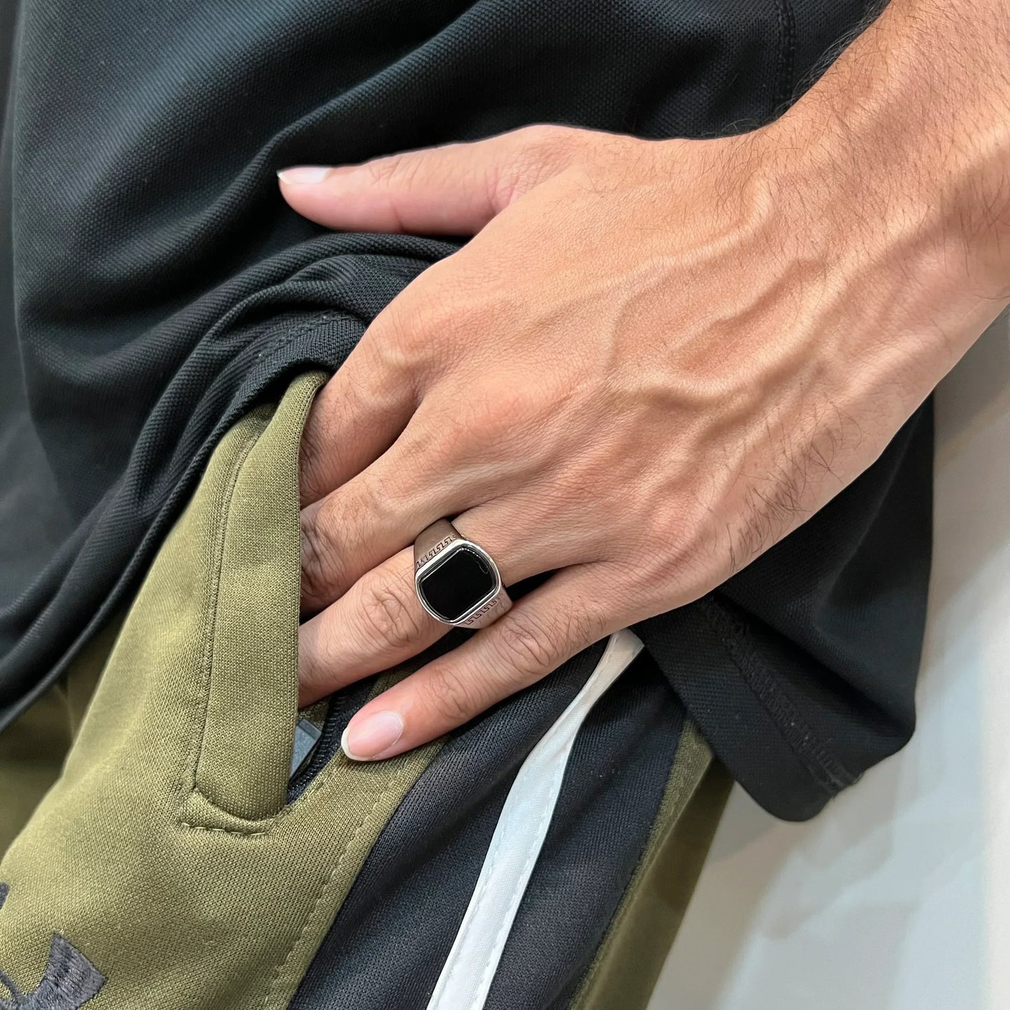Silver Versace Medusa Ring