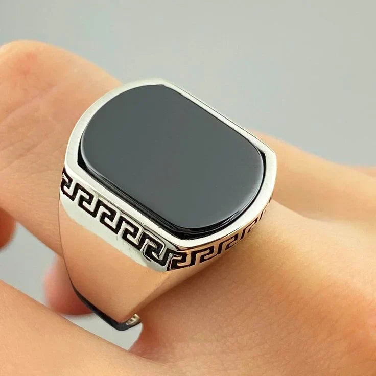 Silver Versace Medusa Ring